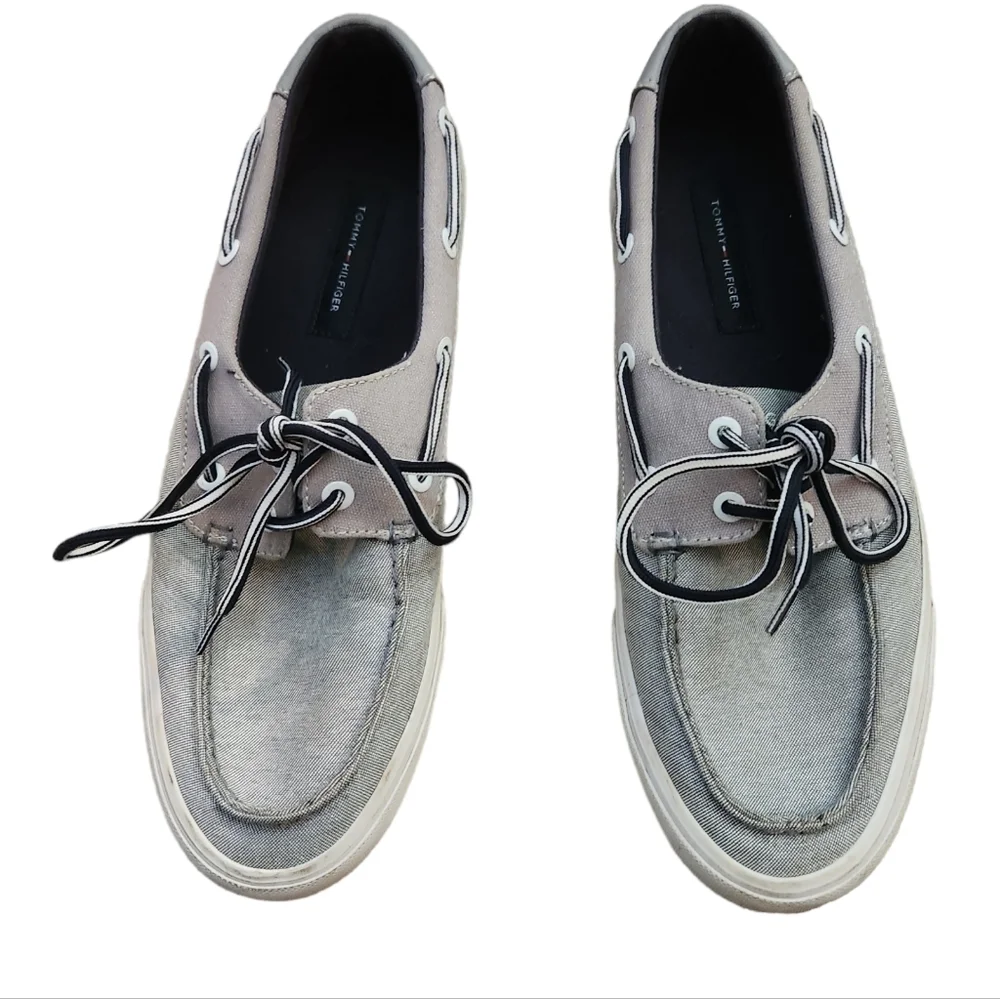 Tommy Hilfiger Boat Shoes Men's Gray Size 9